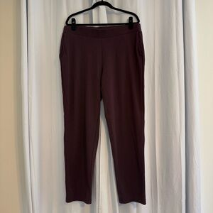 J.Jill Pure Jill Affinity French Terry Slim Leg Pants XL Plum Purple